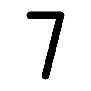 Number 7 Icon from Tabler Line Set