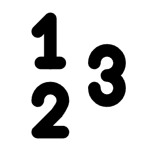 Numbers Icon from Tabler Line Set