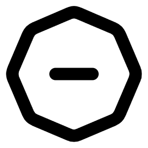 Octagon Minus Icon from Tabler Line Set