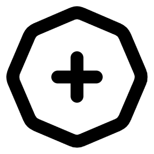 Octagon Plus Icon from Tabler Line Set