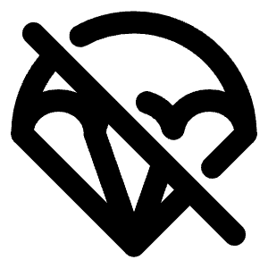 Parachute Off Icon from Tabler Line Set