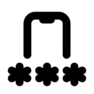 Password Mobile Phone Icon from Tabler Line Set