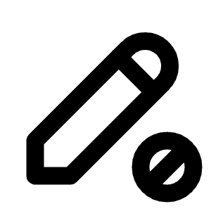 Pencil Cancel Icon from Tabler Line Set