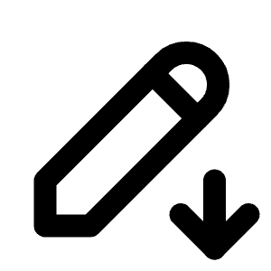 Pencil Down Icon from Tabler Line Set