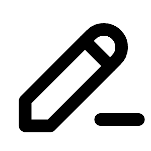Pencil Minus Icon from Tabler Line Set