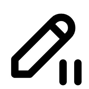 Pencil Pause Icon from Tabler Line Set
