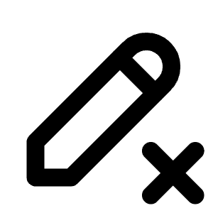 Pencil X Icon from Tabler Line Set