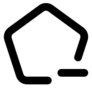 Pentagon Minus Icon from Tabler Line Set