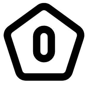 Pentagon Number 0 Icon from Tabler Line Set