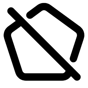 Pentagon Off Icon from Tabler Line Set