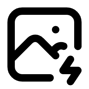 Photo Bolt Icon from Tabler Line Set