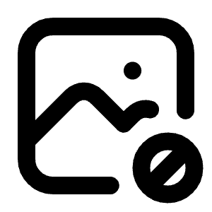 Photo Cancel Icon from Tabler Line Set