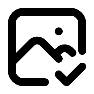 Photo Check Icon from Tabler Line Set