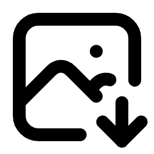 Photo Down Icon from Tabler Line Set