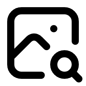 Photo Search Icon from Tabler Line Set