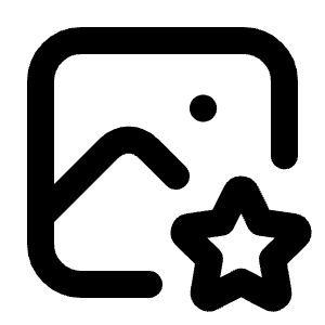Photo Star Icon from Tabler Line Set