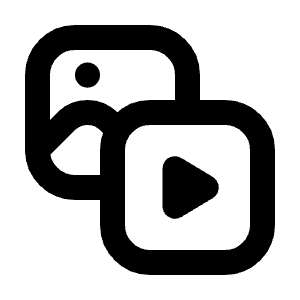 Photo Video Icon from Tabler Line Set