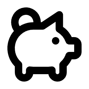 Pig Money Icon from Tabler Line Set