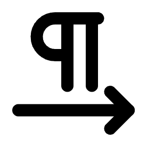 Pilcrow Right Icon from Tabler Line Set