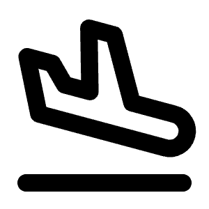 Plane Arrival Icon from Tabler Line Set