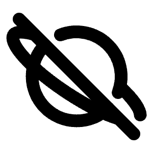 Planet Off Icon from Tabler Line Set