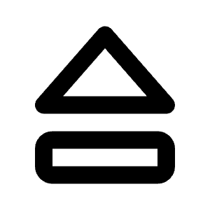 Player Eject Icon from Tabler Line Set