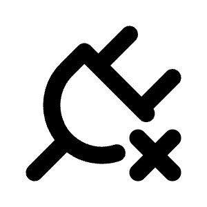 Plug X Icon from Tabler Line Set