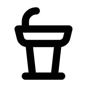 Podium Icon from Tabler Line Set