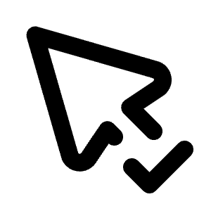 Pointer Check Icon from Tabler Line Set