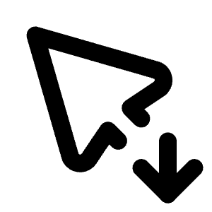 Pointer Down Icon from Tabler Line Set
