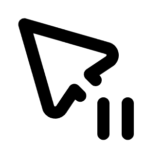 Pointer Pause Icon from Tabler Line Set