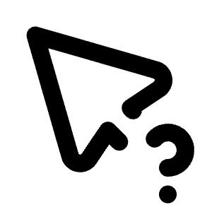 Pointer Question Icon from Tabler Line Set