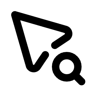 Pointer Search Icon from Tabler Line Set