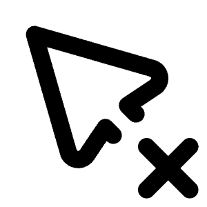 Pointer X Icon from Tabler Line Set