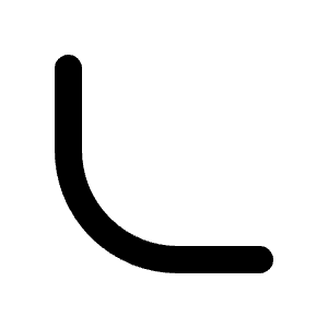 Radius Bottom Left Icon from Tabler Line Set