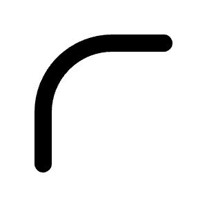 Radius Top Left Icon from Tabler Line Set