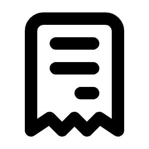 Receipt Icon from Tabler Line Set