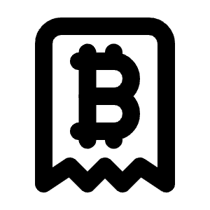 Receipt Bitcoin Icon from Tabler Line Set