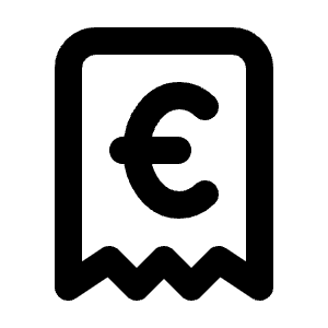 Receipt Euro Icon from Tabler Line Set