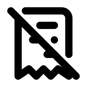 Receipt Off Icon from Tabler Line Set