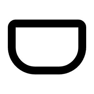 Rectangle Rounded Bottom Icon from Tabler Line Set