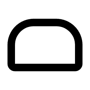 Rectangle Rounded Top Icon from Tabler Line Set