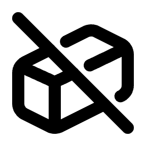 Rectangular Prism Off Icon from Tabler Line Set