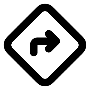 Road Sign Icon from Tabler Line Set