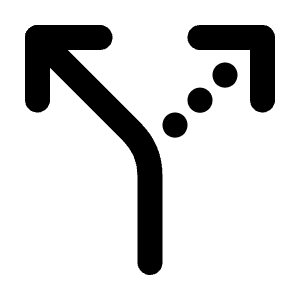 Route Alt Left Icon from Tabler Line Set