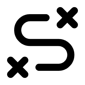 Route X Icon from Tabler Line Set