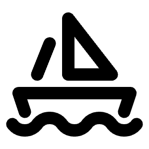 Sailboat Icon from Tabler Line Set