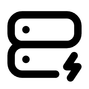 Server Bolt Icon from Tabler Line Set