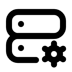 Server Cog Icon from Tabler Line Set