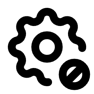 Settings Cancel Icon from Tabler Line Set